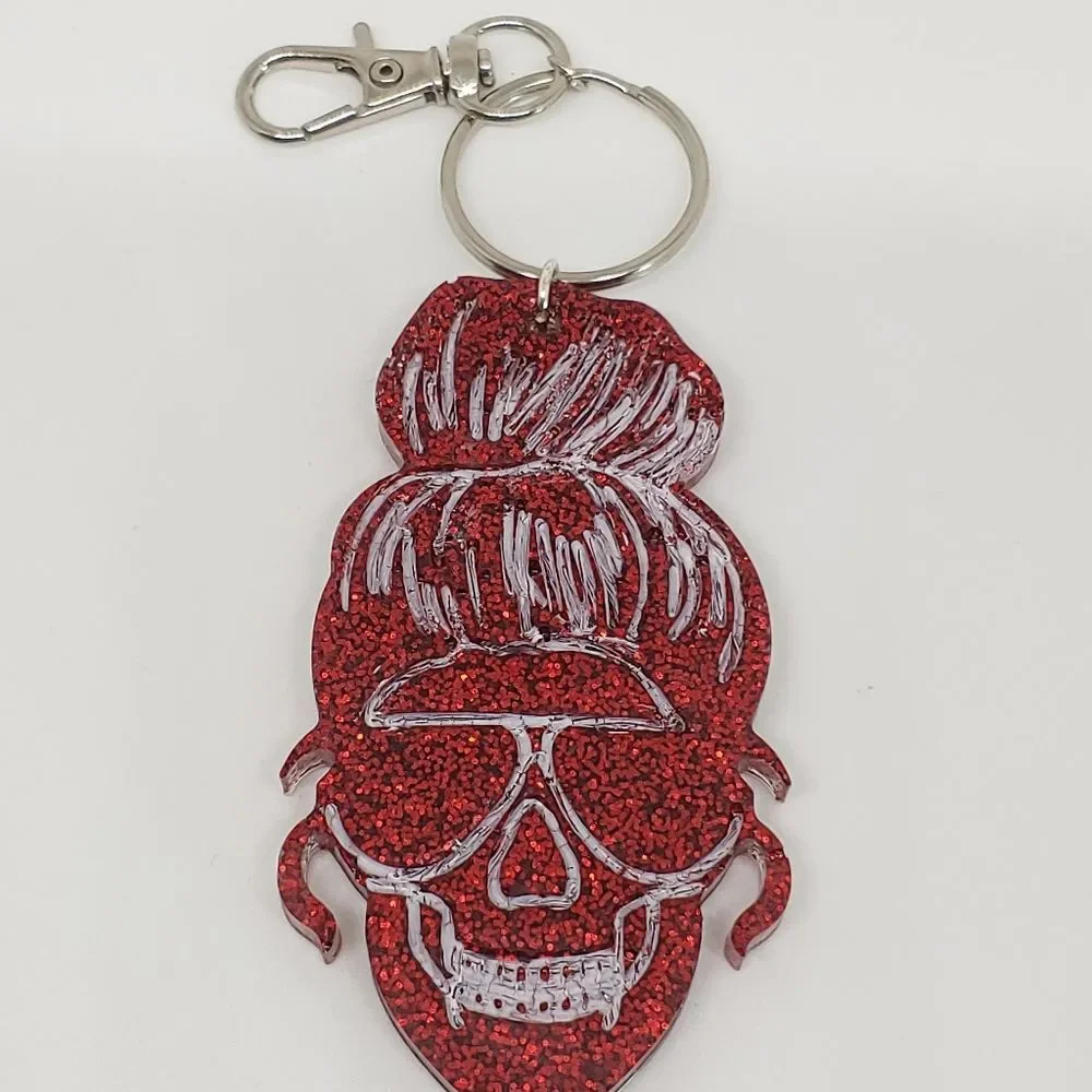 Keychains Women's Skulls w/ Glitter